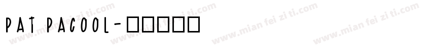 Pat PaCool字体转换